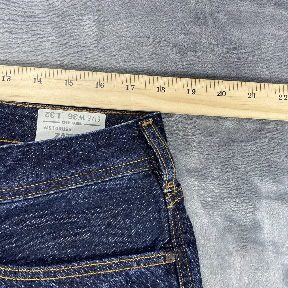 Diesel Zatiny Jeans Regular Bootcut Men's Size 36x32 Blue Dark Wash 0RUS5
